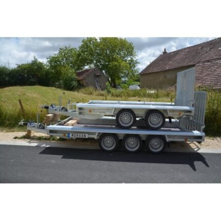 Vlemmix Porte-engin 400 x 180 PTAC 3500 kg 3 essieux 3×1500 kg