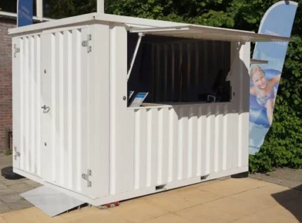 Container bar Démontable XL 3 × 2 mètres Blanc RAL 9016